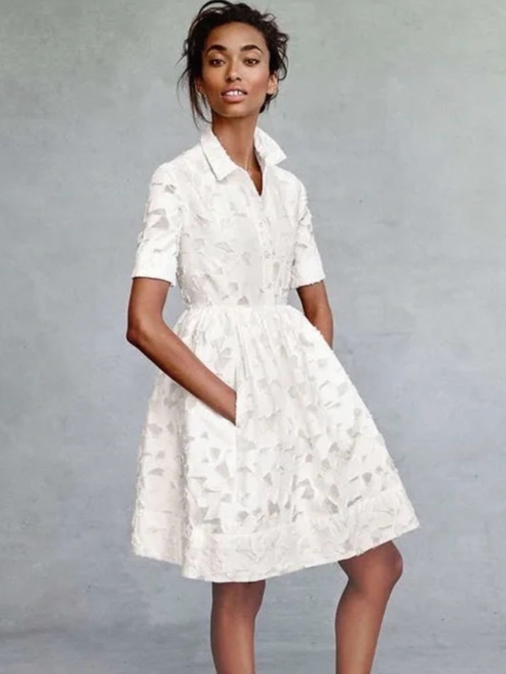 Kate Spade Tobin White Floral Dress Sz 6